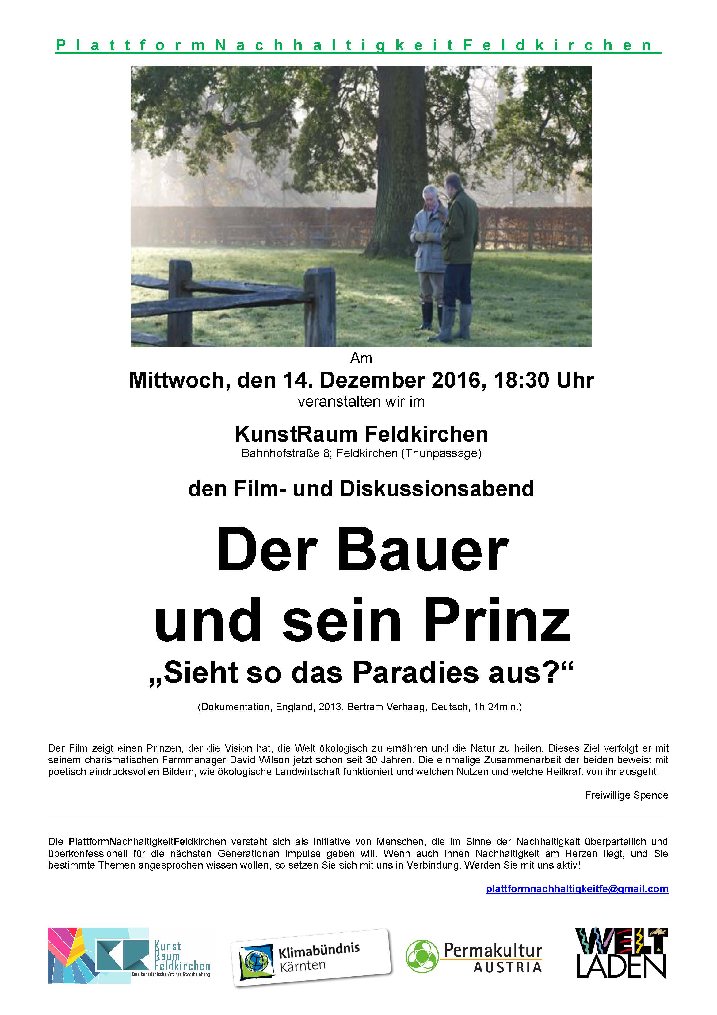 Plakat PNFe Der Bauer und sein Prinz